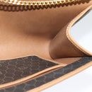 Christian Dior Honeycomb Canvas Chain Shoulder Bag PVC Black Gold Auth EC097-18