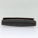 Christian Dior Honeycomb Canvas Chain Shoulder Bag PVC Black Gold Auth EC097-5