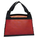CHANEL Hand Bag Nylon Red CC Auth EC1000-2