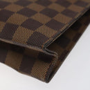 LOUIS VUITTON Damier Ebene Poche Toilette 26 Pouch N47543 LV Auth EC1007-15