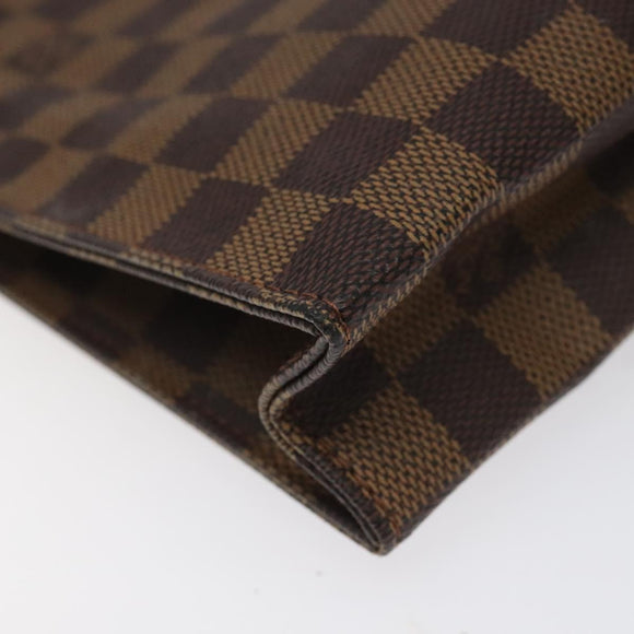 LOUIS VUITTON Damier Ebene Poche Toilette 26 Pouch N47543 LV Auth EC1007