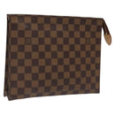 LOUIS VUITTON Damier Ebene Poche Toilette 26 Pouch N47543 LV Auth EC1007-1