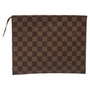 LOUIS VUITTON Damier Ebene Poche Toilette 26 Pouch N47543 LV Auth EC1007-2