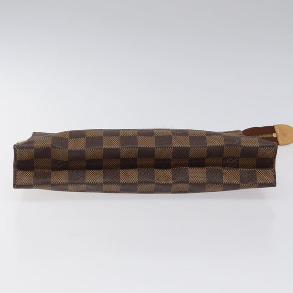 LOUIS VUITTON Damier Ebene Poche Toilette 26 Pouch N47543 LV Auth EC1007