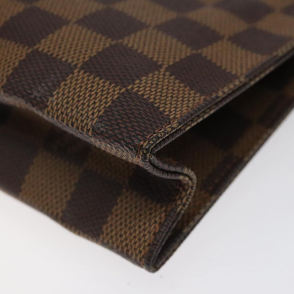 LOUIS VUITTON Damier Ebene Poche Toilette 26 Pouch N47543 LV Auth EC1007