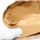 CELINE Macadam Canvas Horse Carriage Shoulder Bag Beige Gold Auth EC1008-21