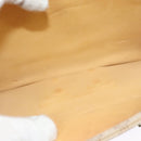 CELINE Macadam Canvas Horse Carriage Shoulder Bag Beige Gold Auth EC1008-23