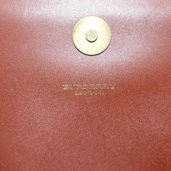 BURBERRY Nova Check Shoulder Bag PVC Leather Beige Auth EC1010