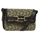 CELINE C Sulky Shoulder Bag Canvas Beige Auth EC1017-1