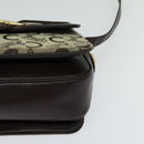 CELINE C Sulky Shoulder Bag Canvas Beige Auth EC1017-14
