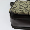 CELINE C Sulky Shoulder Bag Canvas Beige Auth EC1017-12