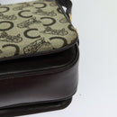 CELINE C Sulky Shoulder Bag Canvas Beige Auth EC1017-13