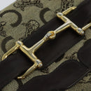 CELINE C Sulky Shoulder Bag Canvas Beige Auth EC1017-14