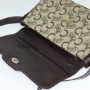 CELINE C Sulky Shoulder Bag Canvas Beige Auth EC1017-10