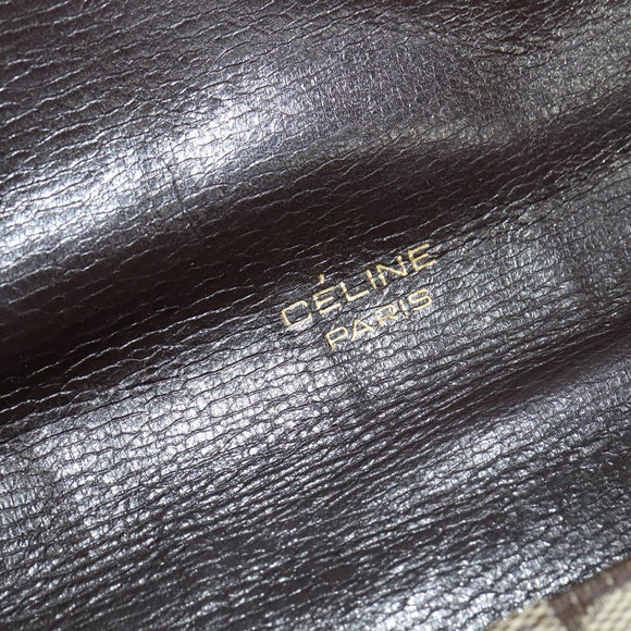 CELINE C Sulky Shoulder Bag Canvas Beige Auth EC1017