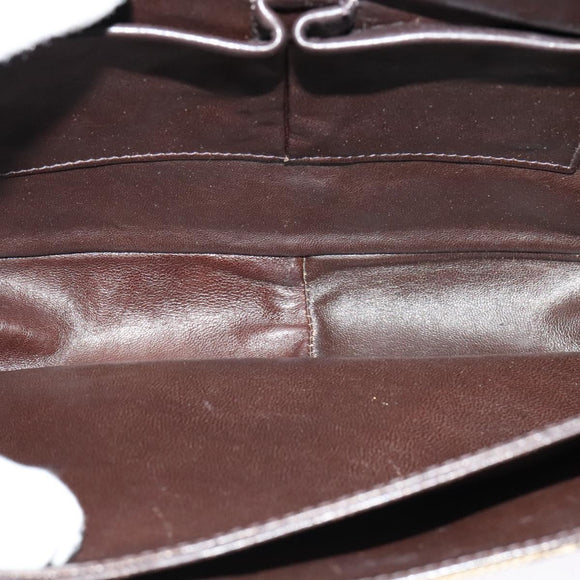 CELINE C Sulky Shoulder Bag Canvas Beige Auth EC1017