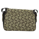 CELINE C Sulky Shoulder Bag Canvas Beige Auth EC1017-3