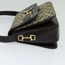 CELINE C Sulky Shoulder Bag Canvas Beige Auth EC1017-3
