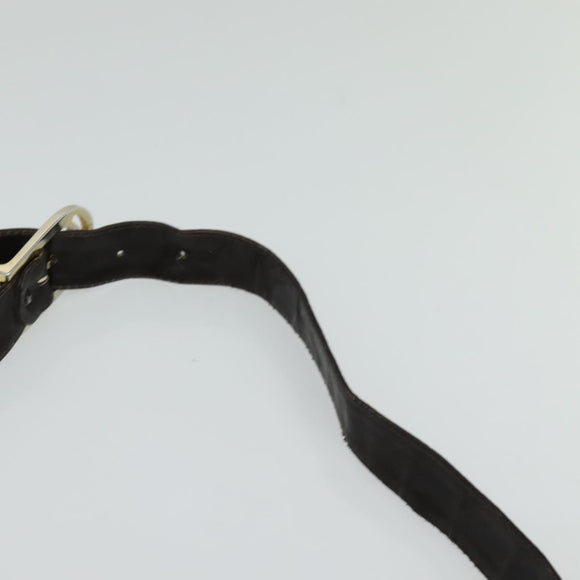 CELINE C Sulky Shoulder Bag Canvas Beige Auth EC1017