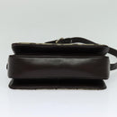 CELINE C Sulky Shoulder Bag Canvas Beige Auth EC1017-9