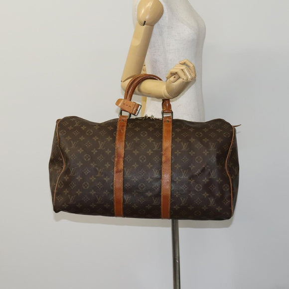 LOUIS VUITTON Monogram Keepall 50 Boston Bag M41426 LV Auth EC1019
