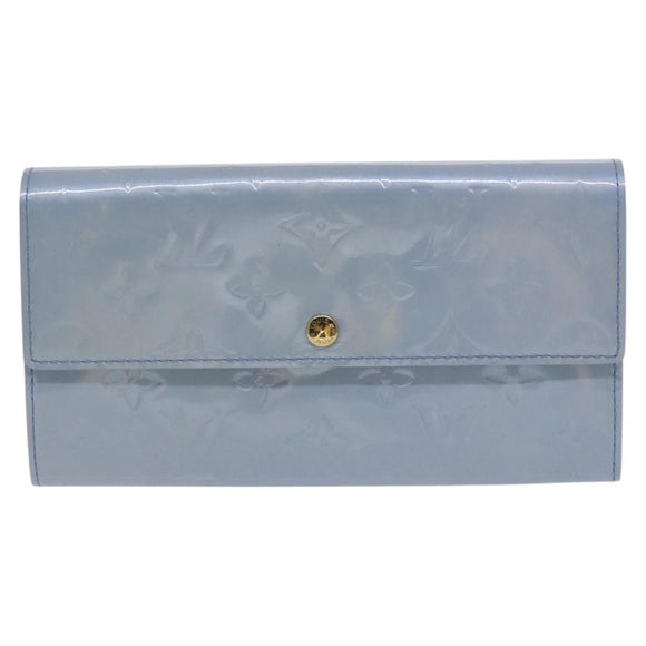 LOUIS VUITTON Vernis Pochette Porte Monnaie Credit Lavande M91235 LV Auth EC1023