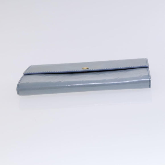 LOUIS VUITTON Vernis Pochette Porte Monnaie Credit Lavande M91235 LV Auth EC1023