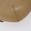 Coach Shoulder Bag Leather Beige Gold Auth EC1029-16