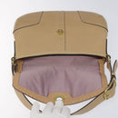 Coach Shoulder Bag Leather Beige Gold Auth EC1029-10