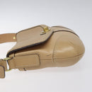 Coach Shoulder Bag Leather Beige Gold Auth EC1029-4