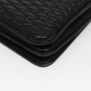 BALLY Chain Shoulder Bag Leather Black Gold Auth EC1031-16