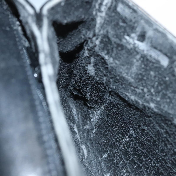 BALLY Chain Shoulder Bag Leather Black Gold Auth EC1031