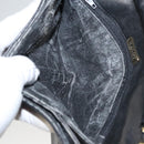 BALLY Chain Shoulder Bag Leather Black Gold Auth EC1031-12