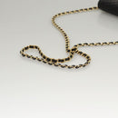 BALLY Chain Shoulder Bag Leather Black Gold Auth EC1031-7