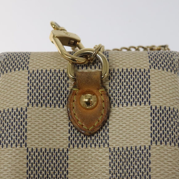 LOUIS VUITTON Damier Azur Etui Telephonne MM Cell Phone Case N60026 Auth EC1032