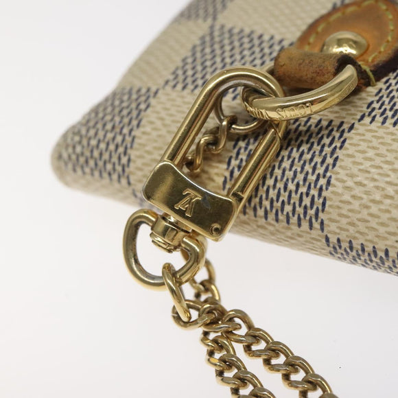 LOUIS VUITTON Damier Azur Etui Telephonne MM Cell Phone Case N60026 Auth EC1032