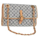 LOUIS VUITTON Monogram Mini Camille Chain Shoulder Bag Blue M92002 Auth EC1035AM-1
