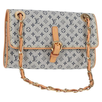 LOUIS VUITTON Monogram Mini Camille Chain Shoulder Bag Blue M92002 Auth EC1035AM