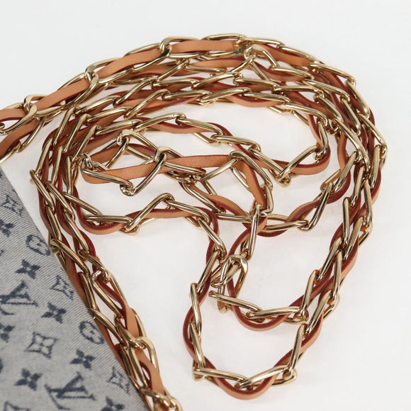 LOUIS VUITTON Monogram Mini Camille Chain Shoulder Bag Blue M92002 Auth EC1035AM