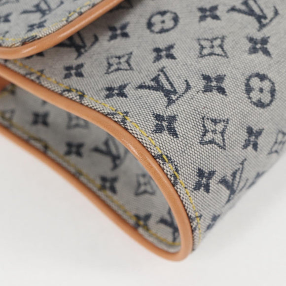 LOUIS VUITTON Monogram Mini Camille Chain Shoulder Bag Blue M92002 Auth EC1035AM