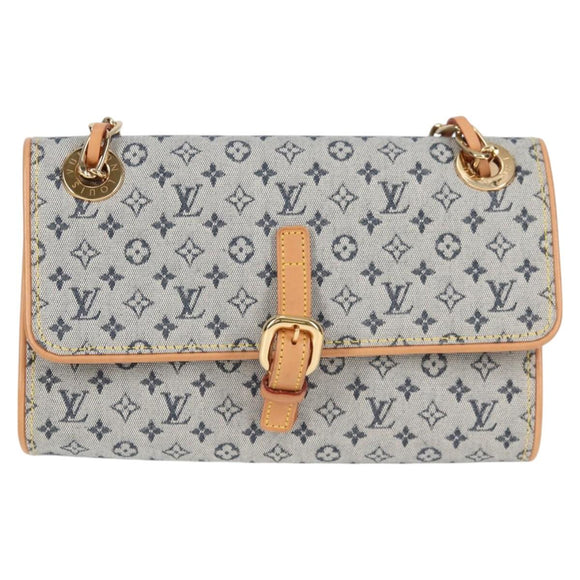 LOUIS VUITTON Monogram Mini Camille Chain Shoulder Bag Blue M92002 Auth EC1035AM