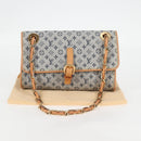 LOUIS VUITTON Monogram Mini Camille Chain Shoulder Bag Blue M92002 Auth EC1035AM-12