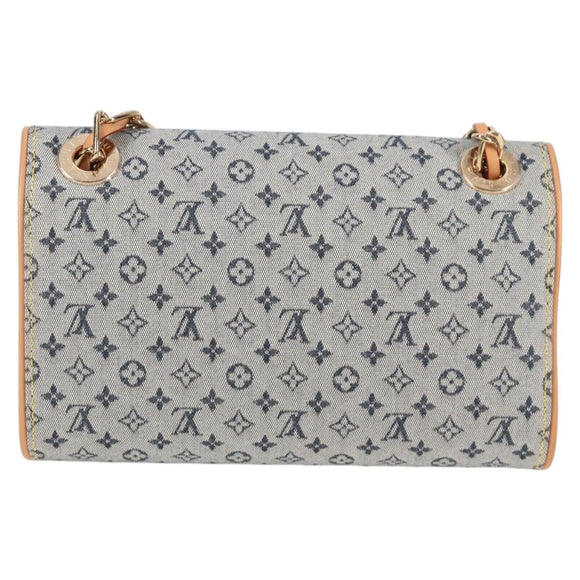 LOUIS VUITTON Monogram Mini Camille Chain Shoulder Bag Blue M92002 Auth EC1035AM