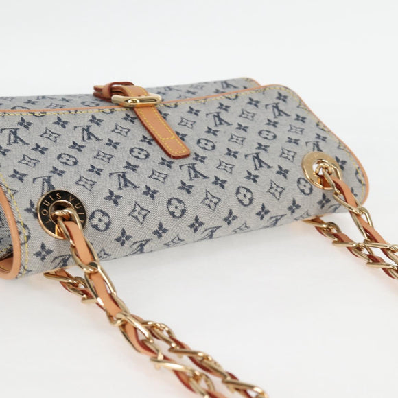 LOUIS VUITTON Monogram Mini Camille Chain Shoulder Bag Blue M92002 Auth EC1035AM