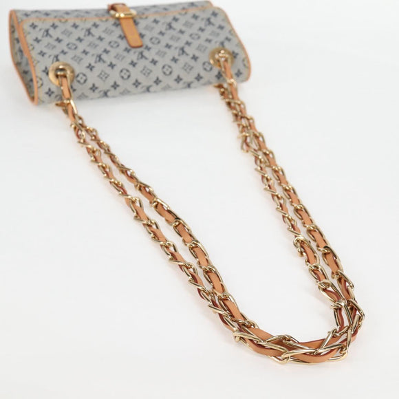 LOUIS VUITTON Monogram Mini Camille Chain Shoulder Bag Blue M92002 Auth EC1035AM