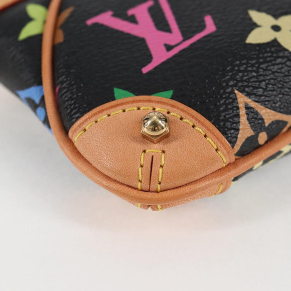 LOUIS VUITTON Multicolor Pochette Mira PM Täschchen Schwarz M60099 LV Auth EC1036SM