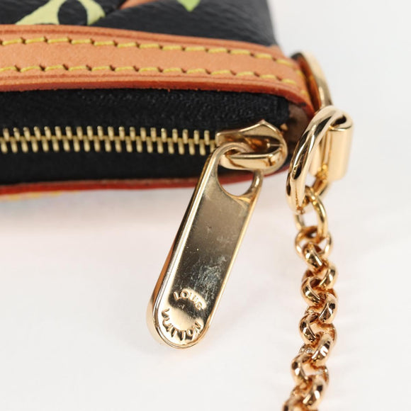 LOUIS VUITTON Multicolor Pochette Mira PM Täschchen Schwarz M60099 LV Auth EC1036SM