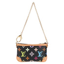 LOUIS VUITTON Multicolor Pochette Mira PM Pouch Black M60099 LV Auth EC1036SM-2