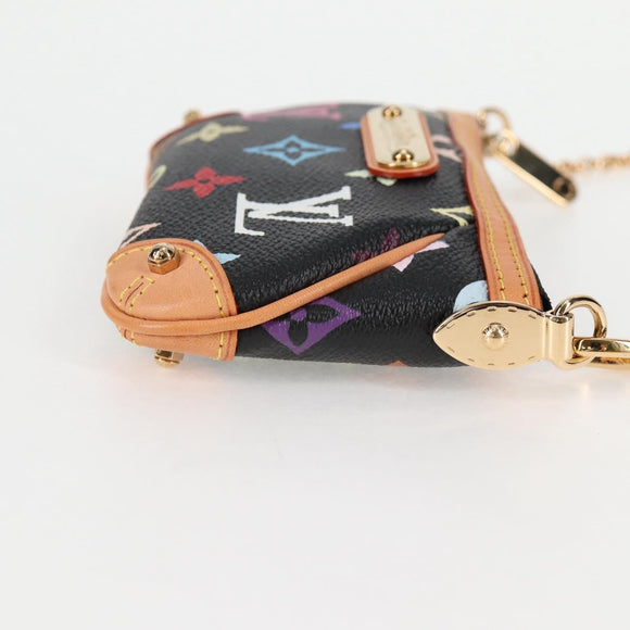 LOUIS VUITTON Multicolor Pochette Mira PM Täschchen Schwarz M60099 LV Auth EC1036SM