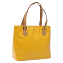 LOUIS VUITTON Monogram Vernis Houston Hand Bag Jaune M91121 LV Auth EC113-1